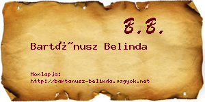Bartánusz Belinda névjegykártya